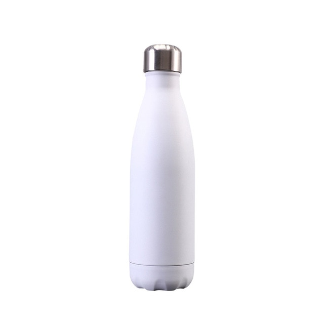 Portable stainless steel water bottle add your text