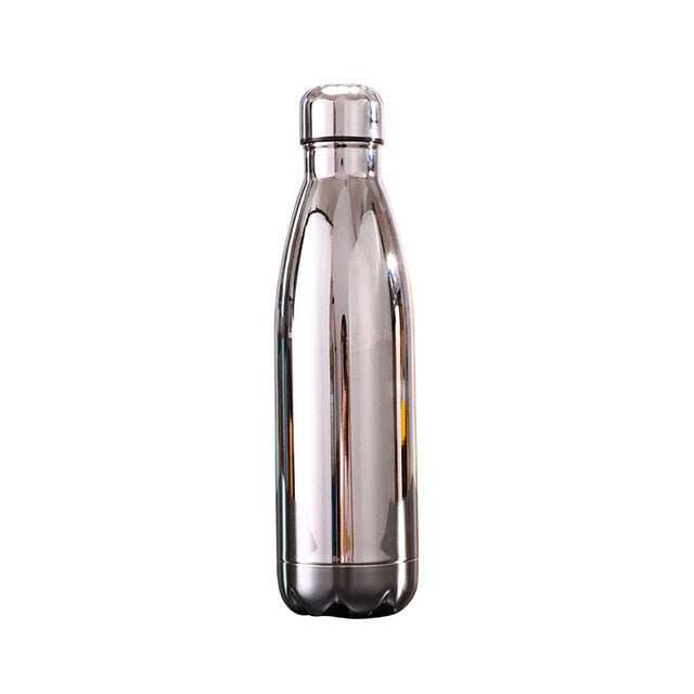 Portable stainless steel water bottle add your text