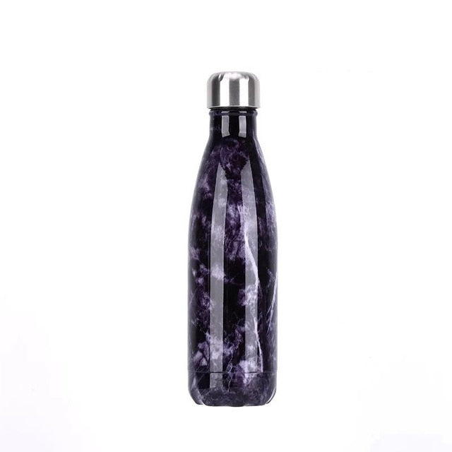 Portable stainless steel water bottle add your text