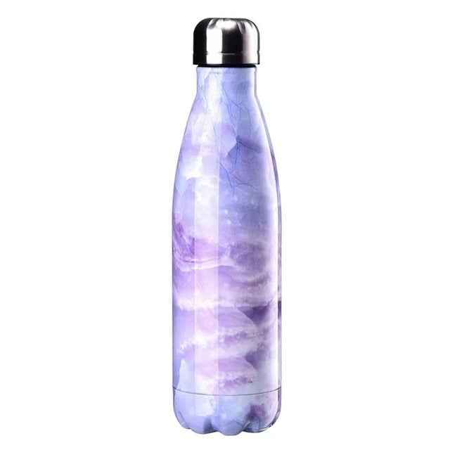 Portable stainless steel water bottle add your text